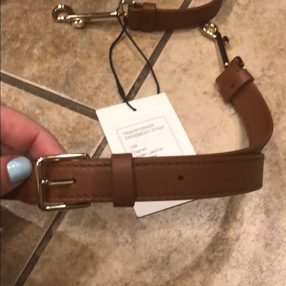 Theory Linden Leather Bag Strap (Cognac) - Picture 5 of 6